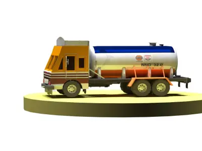 Indian Oil tank Low-poly 3D model