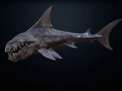 AlienShark2 Low-poly 3D model