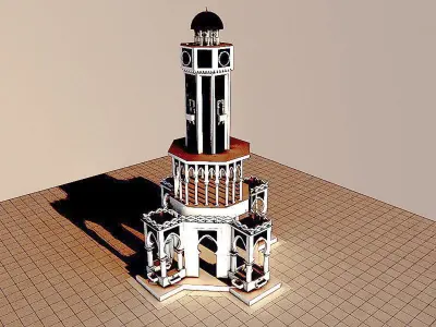Izmir Clock Tower 3D model