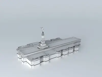 LDS. Temple Fresno California Templo Mormon. 78th. operating ... Free 3D model