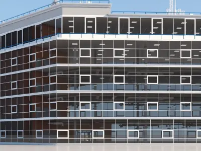 Office Building Interior and Exterior 102 3D model