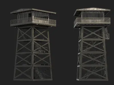 Watchtowers v6 Low-poly 3D model