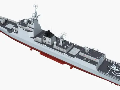 Chinese Navy Type 052D Destroyer 172 3D model