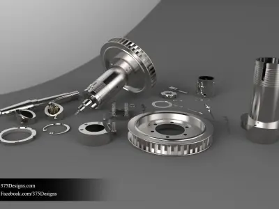 Harry Lucas Circular Knitting Machine Head Free 3D model