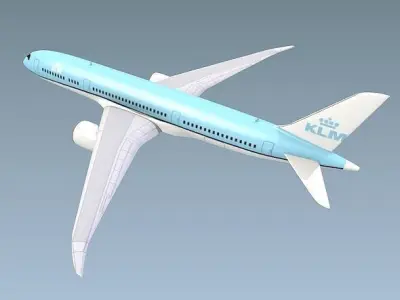 Boeing 787-9 lowpoly airliner Low-poly 3D model