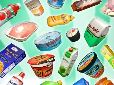 Supermarket Gluttony Pack Low-poly 3D model