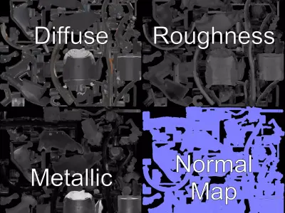 Historical Cannon Model Pack with Detailed Wheels Low-poly 3D model