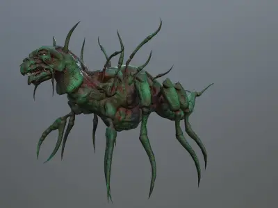 Monster Bone Beetle Low-poly 3D model