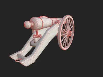 Pirate Ship Cannon 3D model