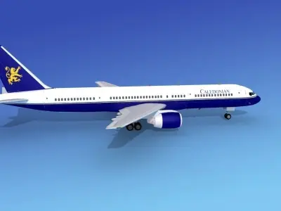Boeing 757-200 Caledonian 3D model