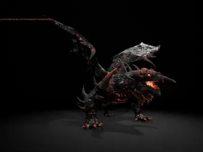 Dragon 13 UE4 Low-poly 3D model