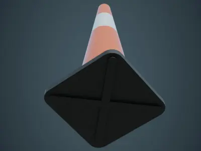 Traffic Cone 6A Low-poly 3D model