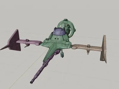 SwordfishII CowboyBebop Stylized Tri1tree Low-poly 3D model