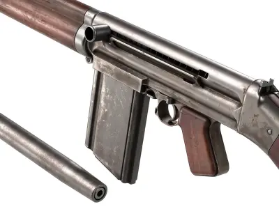 PBR Lewis Assault Phase Rifle Low-poly 3D model