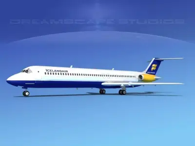 Douglas DC-9-50 Iceland Air 3D model