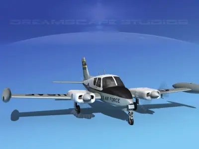 Cessna U-3B Blue Canoe V10 3D model