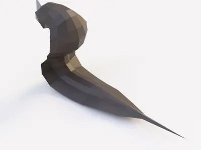 Snake cartoon low poly 3d model Free low-poly 3D model