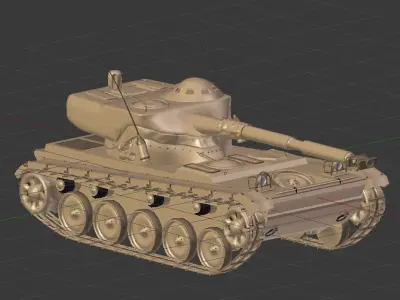 Tank AMX-13 105mm 3D model