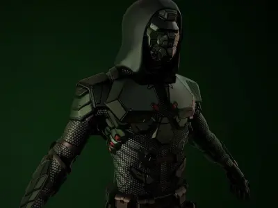 Arrow armored modern Suit  Low-poly 3D model