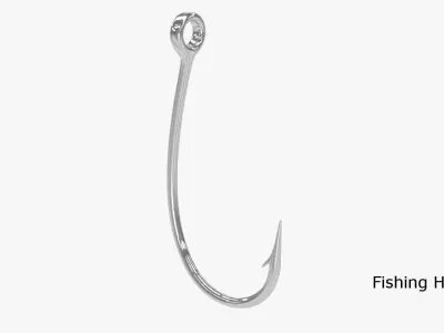 Fishing Hooks Collection 3D model
