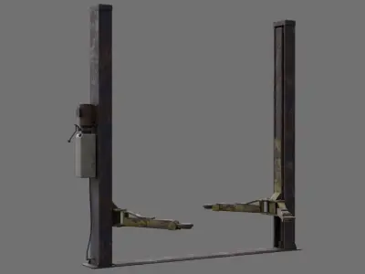 Two Post Lift 1C Low-poly 3D model