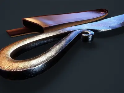 Viking Dagger Low-poly 3D model