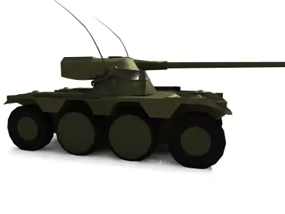 EBR-75 Reconnaissance Vehicle Low-poly 3D model