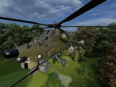 Attack Helicopter MI-28 Havoc 3D model
