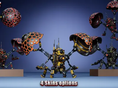 Sci-fi Drone 02 Low-poly 3D model