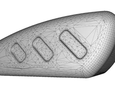 Aluminium Bike Fuel Tank Low-poly 3D model