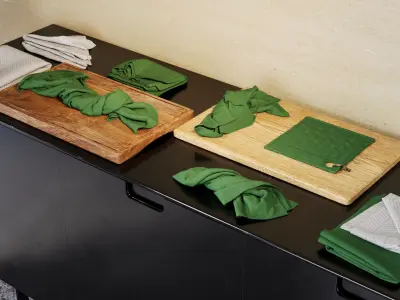 Towel set 04 3D model