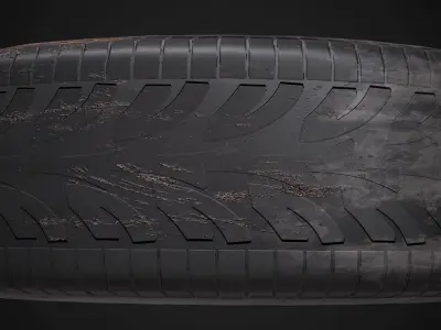 Low Poly Tyre Game Assest Free low-poly 3D model