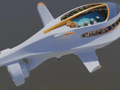 Airship Futuristic 3D model