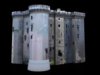 Tarascon Medieval Castle Low-poly 3D model
