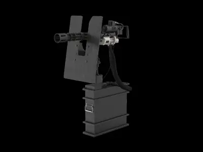 Minigun M134 Clean Low-poly 3D model