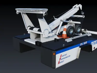 Wrecker tow Body Low-poly 3D model