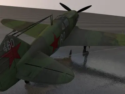 Lavochkin-Gorbunov-Gudkov LaGG-3 - early model 3D model