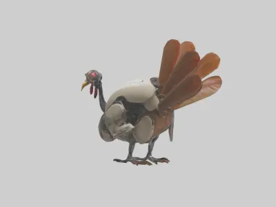 Robot version of a turkey model 3D model