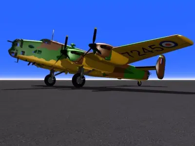 Handley Page Halifax Prototype Free 3D model