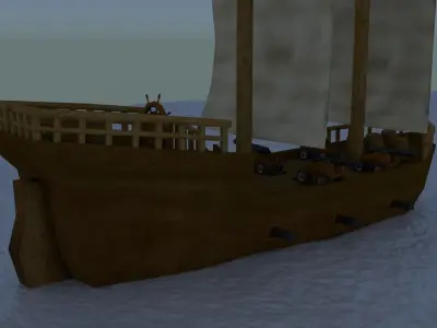 Pirate boat 3D model