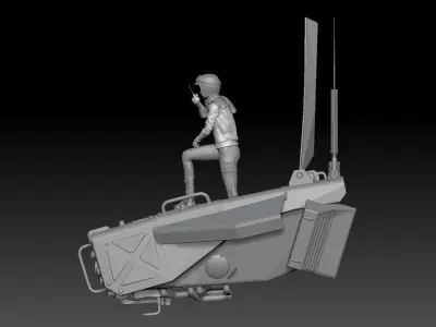 APOCALYPSE GARAGE MECHA MILITARY GIRL 2 3D print model