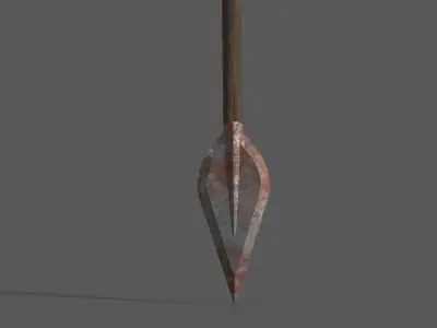 simple Speer Low-poly 3D model