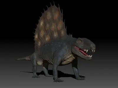Dinosaur Dimetrodon Sculpt Project 3D model