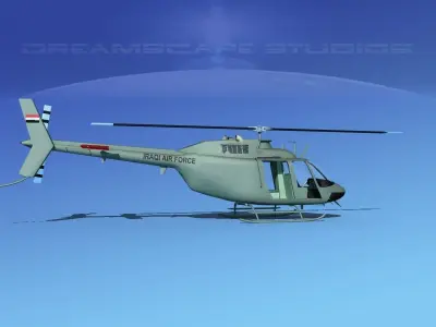 Bell OH-58B Iraqi Air Force 3D model