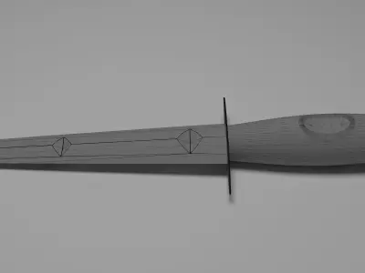 Vintage Combat Knife Free low-poly 3D model