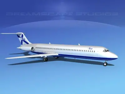Douglas DC-9-40 Jet Blue 3D model