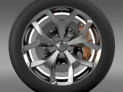 Dodge Challenger SXT wheel 2015 3D model
