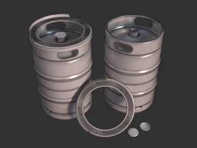 Beer Keg 3d Model -- High Poly 3D model Free 3D model