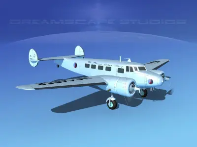 Lockheed L10 Electra Eastern 3D model