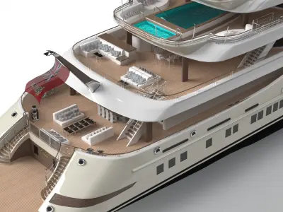 Alaiya Superyacht Dynamic Simulation 3D model